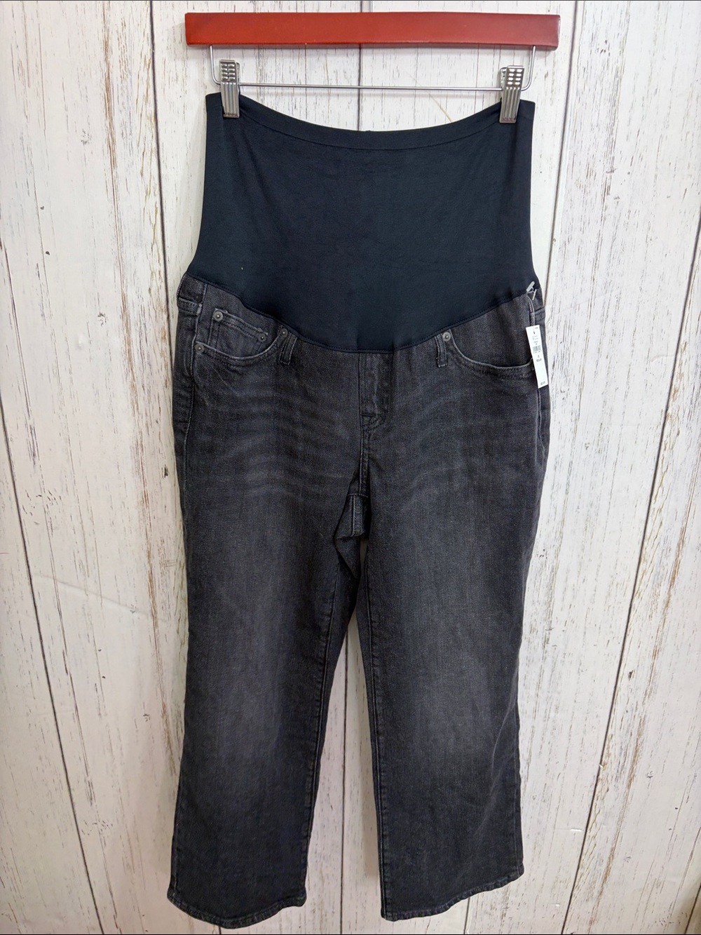 GAP Black Denim Maternity Overband Jeans